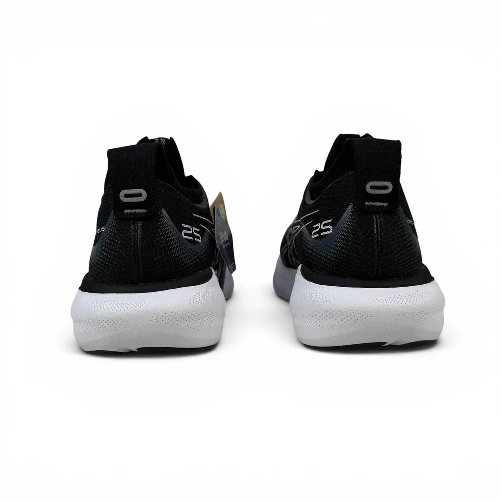 Asics Gel Nimbus 25‎ Running Shoes Womens 11.5 Wide Black White 1012B437 001